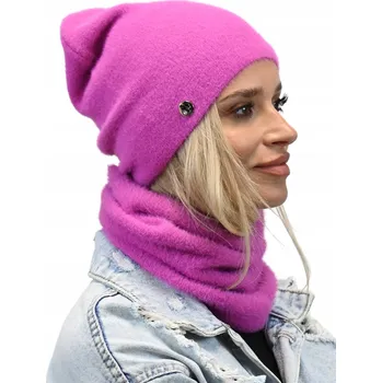 Čepice Alur sada: čepice a nákrčník (rolák), univerzální velikost, růžová