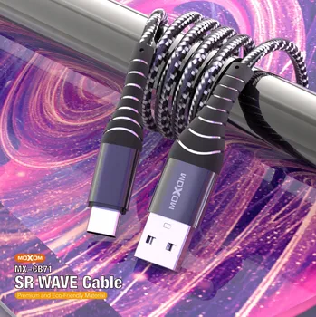 Datový kabel Kabel MOXOM USB - Apple Lightning 1 m černý