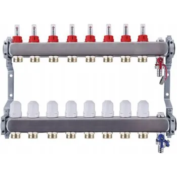 Ventil Warmit Rozdělovač na podlahové topení nerezový 3-okruhový INOX