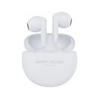 Sluchátka Happy Plugs Joy Lite - bezdrátová sluchátka do uší s ENC (bílá)