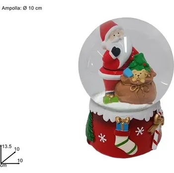 Vánoční dekorace PROHOME - Sněžítko Santa 10cm