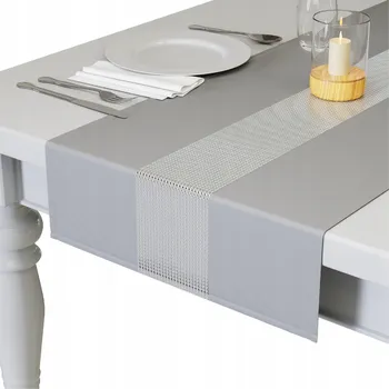 ubrus BĚHOUN NA STŮL SE ZIRKONY 40x145 HLADKÝ MATNÝ VÝBĚR BAREV DEKORATIVNÍ