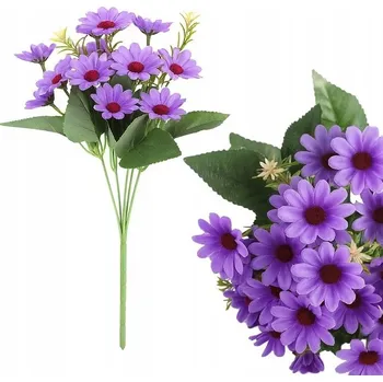 umělá květina UMĚLÁ KYTICE SEDMIKRÁSKY FIALOVÉ 28cm KVĚTINY DEKORACE VÁZA DEKORACE