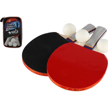 Raketový sport Teddies Sada stolní tenis ping pong 2ks pálky + 3 míčky v pouzdru