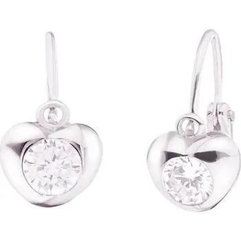 Náušnice Stříbrné náušnice se zirkony, ryzost 925, malé