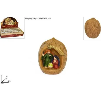 Vánoce PROHOME - Betlém v ořechu 6cm různé druhy