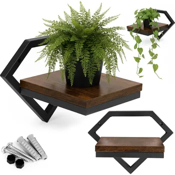 police ModernHome Nástěnná police na květiny 25.5 cm 19 cm 10 kg