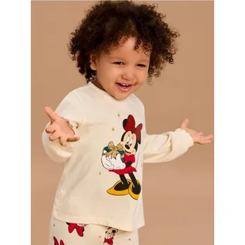 Dívčí tričko Sinsay - Tričko s dlouhými rukávy Minnie Mouse - krémová - 136FT-01X - 136FT-01X-86