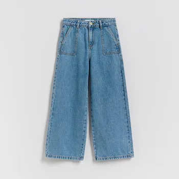 Dívčí džíny Reserved - Džíny super wide leg - modrá - 617FZ-55J - 617FZ-55J-122