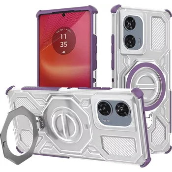 Pouzdro na mobilní telefon Kryt Motorola EDGE 50 Fusion, Carbon Shield PRO, purple