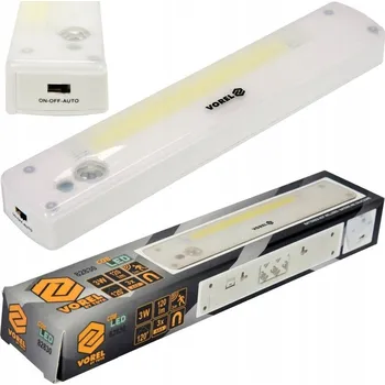 Lampička Noční Noční lampa Vorel bílá s pohybovým a soumrakovým senzorem LED na baterie