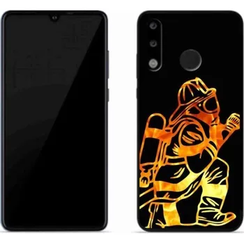 Pouzdro na mobilní telefon Gelový kryt mmCase na mobil Huawei P30 Lite - hasič 1