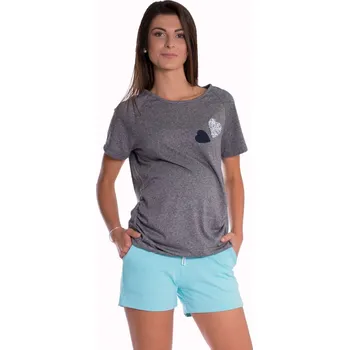 Těhotenská móda Be MaaMaa Těhotenské,bavlněné kraťasy s odpáratelným pásem - Máta Velikost oblečení: S (36)