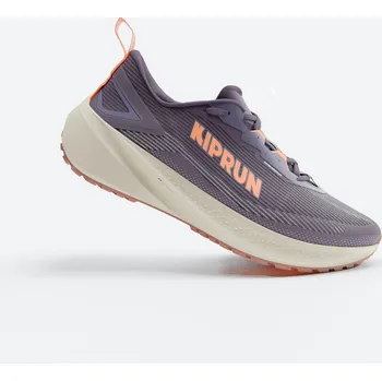 Dámská běžecká obuv KIPRUN Dámské běžecké boty Cushion 500 WR 40 FIALOVÁ|ORANŽOVÁ|RŮŽOVÁ