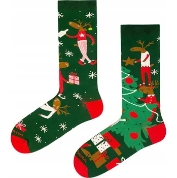 Pánské ponožky Ponožky - Sobíci u stromečku 41-45