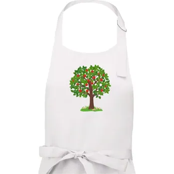 Kuchyňská zástěra Obrázek Jablko nepadá daleko od stromu - Pánská zástěra na vaření - Univerzální velikost ( Bílá )