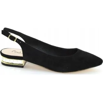 Dámské lodičky MENBUR ČERNÉ LODIČKY DÁMSKÉ S PŘEZKOU VEL. 39 3W7G7* SVATEBNÍ HOSTINA