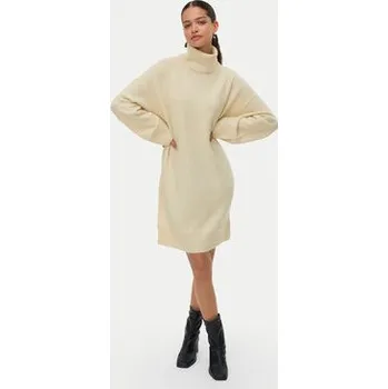 Dámské šaty Vero Moda Úpletové šaty Aquarius 10331900 Béžová Regular Fit L