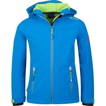 Dívčí tričko TrollKids Dětská lyžařská bunda Trollfjord Jacket medium blue/green waterproof blue (161-106) 116