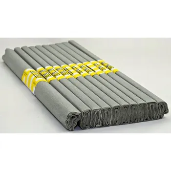 Obraz Dekorativní KREP PAPÍR Umělecký 50 x 200 cm SVĚTLE ŠEDÝ 10 Archů