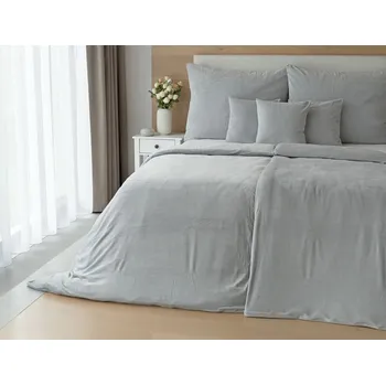Povlečení Matějovský Bavlněný mikroplyš PREMIUM SVĚTLE ŠEDÝ 50/70 cm