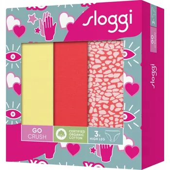Kalhotky KALHOTKY Sloggi GO Crush High leg C3P BAVLNĚNÉ dámské kalhotky 3 ks S 36