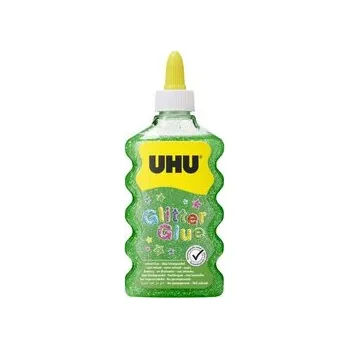 Kancelářské lepidlo UHU Glitter Glue Green Maxi - třpytkové lepidlo pro dekorace 185 g / 177 ml