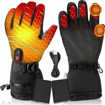 Rukavice VYHŘÍVANÉ RUKAVICE PRO MUŽE A ŽENY, VYHŘÍVANÉ RUKAVICE S 5V 6000 MAH NABÍJECÍ BATERIÍ