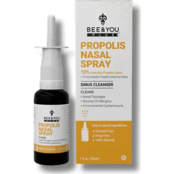 Nosní sprej Bee&You | Nosní sprej s anatolským propolisem A.P.E.® (10%) zvlhčuje a čistí sliznici • bez alkoholu • BPA-free • pouze 3 složky • 30 ml
