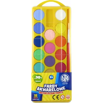 Vodová barva Akvarelové barvy Astra 18 ks x 2 ml