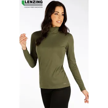 Dámské tričko Dámský rolák LITEX s dlouhým rukávem zelený Barva: khaki, Velikost: M