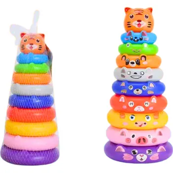 Modelovací hmota LEAN Toys Kruh Pyramida Zvířecí samolepky Tiger Barevné