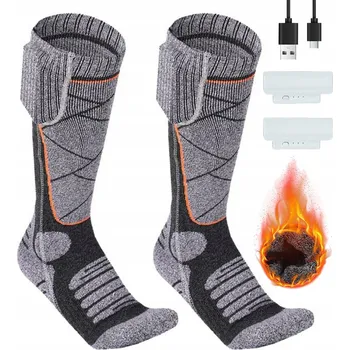 Pánské ponožky Vyhřívané elektrické ponožky na zimu, USB nabíjecí, 2x 4000mAh