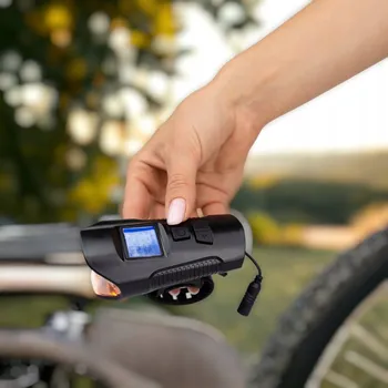 Cyklosvítilna Osvětlení na kolo Be-active.pl Světlo na kolo, svítilna na řídítka s alarmem 220 lm USB