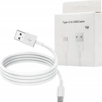 Datový kabel ECOBOX USB kabel Typ-C 2.4A 1M BÍLÝ