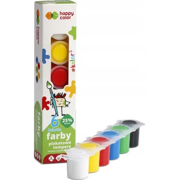 Vodová barva Plakátové barvy Happy Color 6 ks x 25 ml