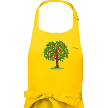 Kuchyňská zástěra Obrázek Jablko nepadá daleko od stromu - Pánská zástěra na vaření - Univerzální velikost ( Žlutá )