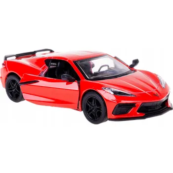 autíčko CHEVROLET CORVETTE 2021 MODEL KINSMART 1:36 ČERVENÁ
