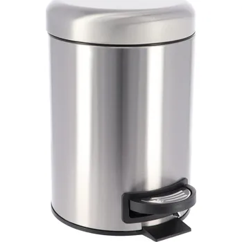 Odpadkový koš Kovový odpadkový koš chrom Core 3L matný chrom, kompaktní, hygienický