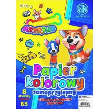 Barevný papír B5 Astra, 8 listů