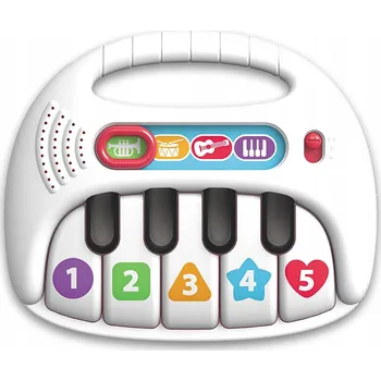 DUMEL HRAČKA BAREVNÉ PIANINKO BARVY TVARY ČÍSLA V POLŠTINĚ 18M+