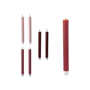 Svíčka LED svíčka 2ks 250mm květinová povrchová úprava s časovačem a dálkovým ovladačem, mix barev