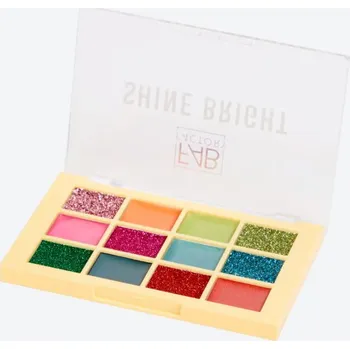 Oční stíny Brokátové oční stíny v krému paletka FAB Factory 12 barev