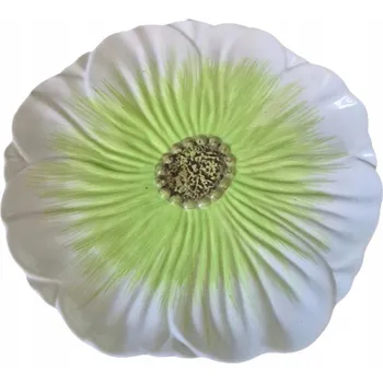 Talíř DEKORATIVNÍ TALÍŘ Z DOLOMITU KVĚT ZELENÝ 30 CM