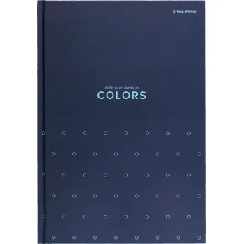 Sešit Sešit A5 s mřížkou TOP-2000, tvrdé desky, modrý, 192 listů