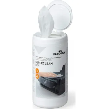 Utěrka Vlhčené utěrky na čištění plastů Durable kancelářské čisticí utěrky, úklid 100 ks