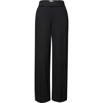 Dámské kalhoty 729321 - Kalhoty s rovnými nohavicemi a galonovými pruhy Street One - pro ženy - vel. 42 - barva: černá