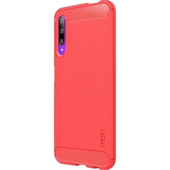 Pouzdro na mobilní telefon Carbon odolný gelový obal na mobil Huawei P Smart Pro (2019)/Honor 9X Pro - červený