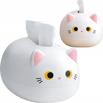 Zásobník na papírové ručníky Kawaii krabička zásobník na ubrousky kočka na psací stůl velký, mokrý, vlhčený