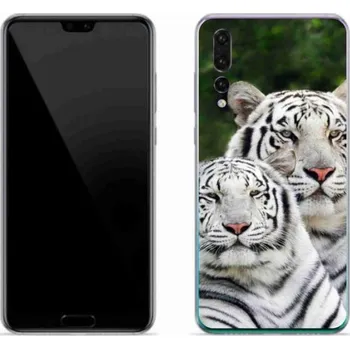 Pouzdro na mobilní telefon Gelový obal mmCase na mobil Huawei P20 Pro - bílí tygři